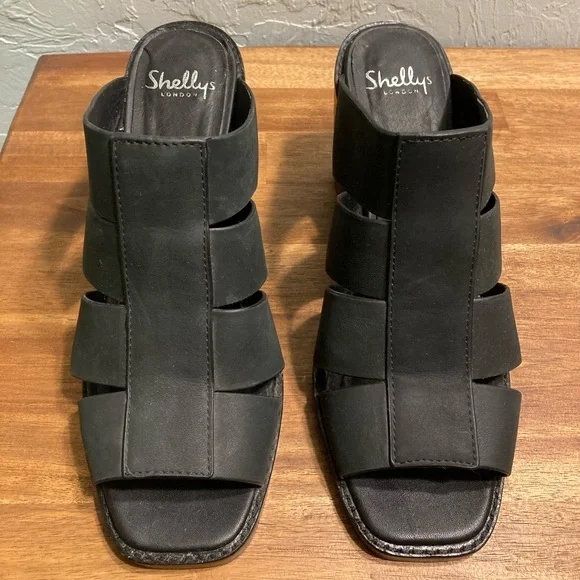 *SOLD* Shellys London Leather Mules - Picture 1 of 6